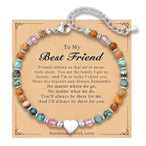 Image of YCZARD Friendship Gifts for Women, Friendship Bracelet for Best Friend, Adjustable Friend Bracelets Plus Inspirational Message Card, Friend Bracelet for Bestie Sister Birthday Graduation Gift