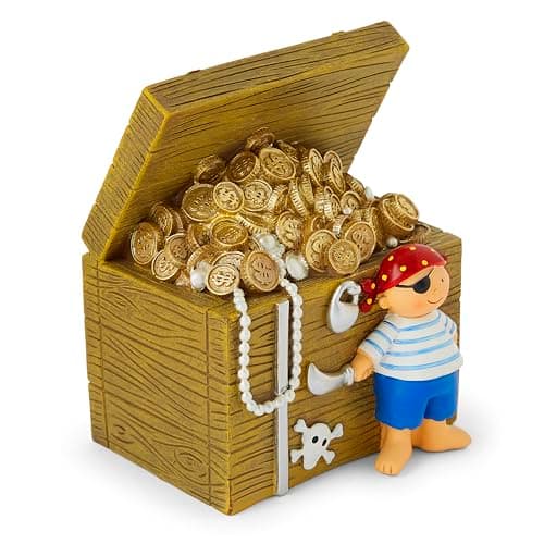 Image of Mousehouse Gifts - Pirate Treasure Chest Piggy Bank for Adventure-Loving Kids, Pirate Money Box for Boys and Girls