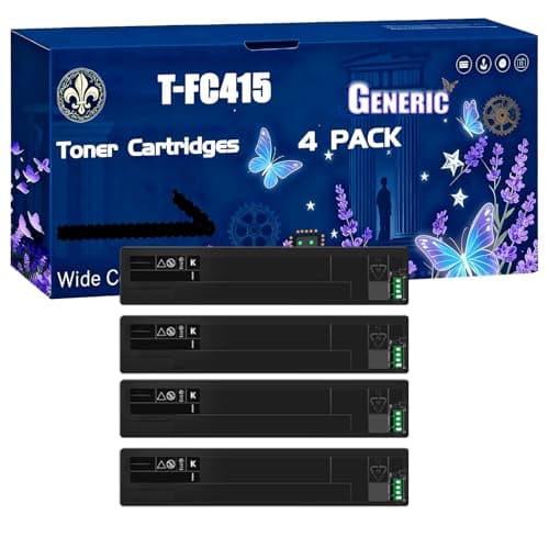 Image of T-FC415 Toner Cartridges Compatible for Toshiba E-Studio 2515 AC 4515 AC 3015 AC 5015 AC 3515 AC Printers, Black High Yield 38000 Pages Printer Accessories (4 Pack Black)