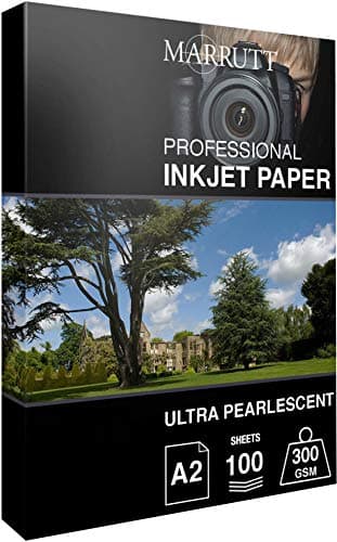 Image of Marrutt 300gsm Ultra Pearlescent Hi-White Inkjet Photo Paper: A2-100 Sheets
