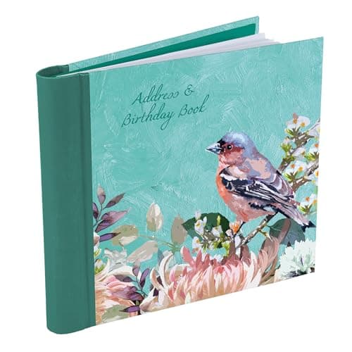Image of Symphony Address & Birthday Book – Hardback Address Book with Birthday Reminder Sections – Decorative Contact Organiser with Tab Dividers for Home or Office