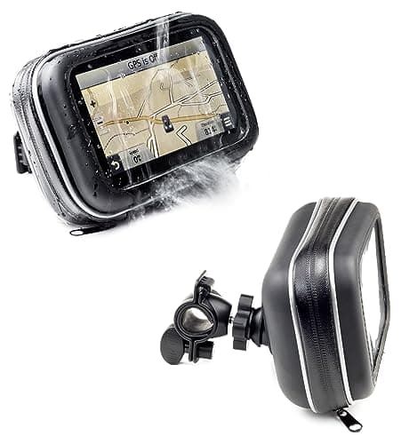 Image of TomTom Motorcycle Handlebar Bike Mount Holder With Waterproof Case For 5-inch GPS Sat Nav