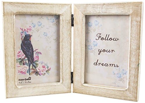 Image of Sass & Belle Double White Wood Photo Frame