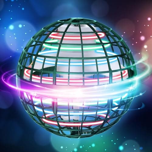Image of 2025 Flying Ball Toys - Hover Ball Flying Orb Hand Controlled Mini Drone for Kids Boomerang Ball with RGB Lights Magic Flying Space UFO Gifts for Kids Adults Outdoor Indoor (Green)