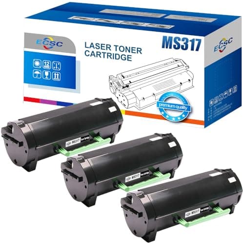 Image of ECSC Toner 51B2000 Cartridge For Printer, Compatible With Lexmark MS317dn MS417dn MS517dn MS617dn MX317dn MX417de MX517de MX617de (Black, 3-Pack)