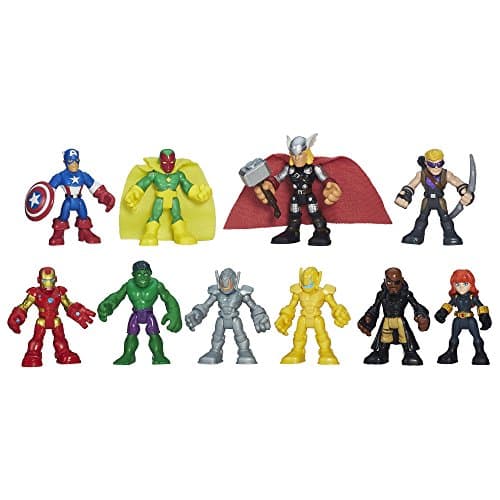 Image of Marvel Playskool Heroes Super Hero Adventures Ultimate Set, 10 Collectible 2.5-Inch Action Figures, Toys for Kids Ages 3 and Up (Amazon Exclusive)