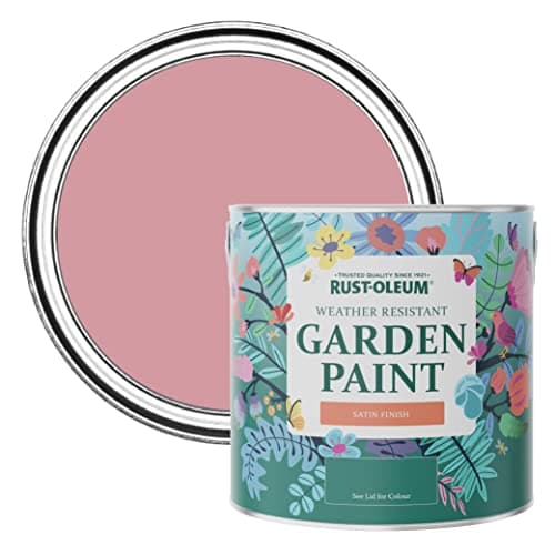 Image of Rust-Oleum Pink Mould-Resistant Garden Paint In Satin Finish - Dusky Pink 2.5L