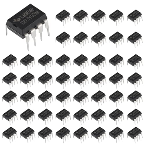 Image of 50Pcs LM358P Operational Amplifier IC Om-Amp DIP-8 with Machined Contact Pins LM358 IC Dual Operational Amplifier Integrated Circuit for Sensor Signal Processing, Signal Conditioning