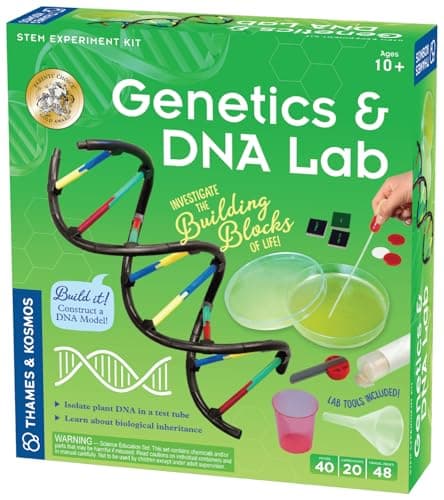 Image of Thames & Kosmos Genetics & DNA Lab | STEM Biology Kit for Kids Age 10+ | Learn About Heredity, DNA & Genetic Traits | Educational Science Experiments