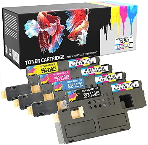 Image of Prestige Cartridge 1250 Toner Cartridge for Dell 1250c/1350cnw/1355 - Assorted Colour (Pack of 4)