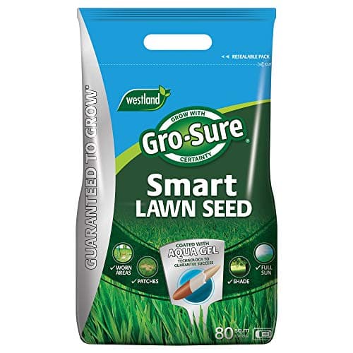 Image of Gro-Sure Aqua Gel Coated Smart Grass Lawn Seed, 80 m2, 3.2 kg, Blue,Green