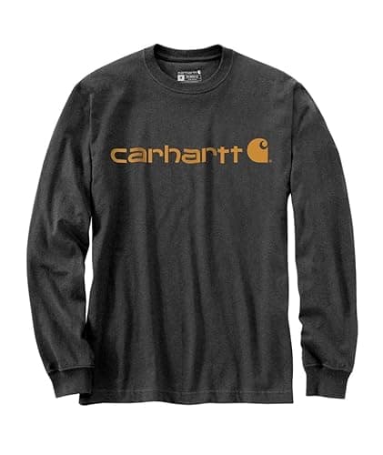 Image of Carhartt Relaxed Fit Heavyweight Long-Sleeve Logo Graphic T-Shirt