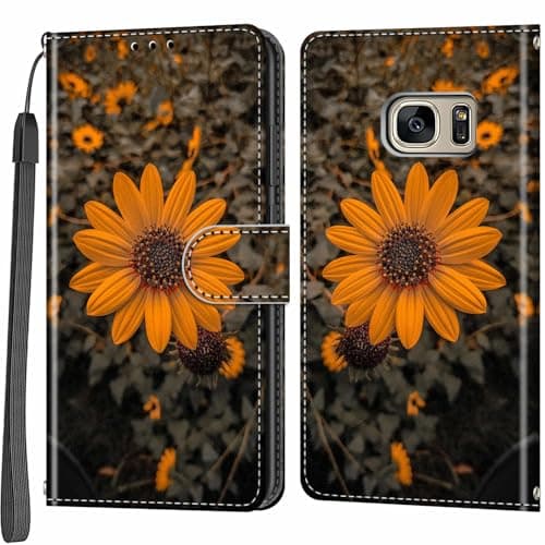 Image of Wallet Case for Samsung Galaxy S7, with [Magnetic Closure] [Card Slots] Leather Shockproof Protective Phone Case Compatible Samsung Galaxy S7
