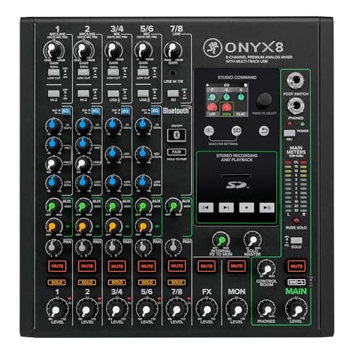 Image of Mackie Onyx8 8-Channel Premium Analog Mixer with Multi-Track USB