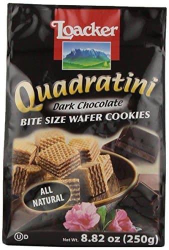 Image of Loacker - Dark Chocolate Quadratini Wafer Biscuits - 125g x 12