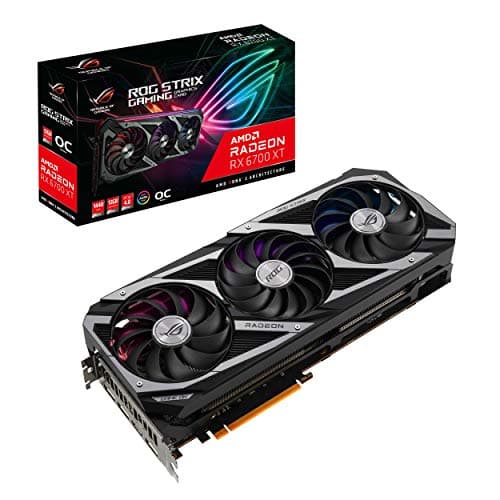 Image of ASUS ROG Strix AMD Radeon RX 6700 XT OC Edition Gaming Graphics Card RDNA 2, PCIe 4.0, 12GB GDDR6, HDMI 2.1, DisplayPort 1.4a, Axial-tech Fan Design, 2.9-Slot, Super Alloy Power II, GPU Tweak II