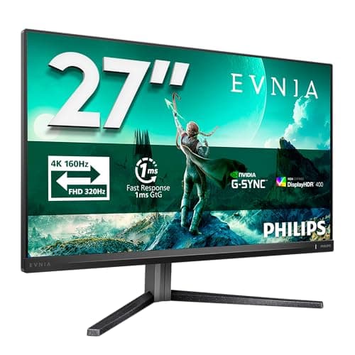 Image of Philips Evnia 27M2N3800A - 27 inch 4K Gaming Monitor, IPS, 4K 160 Hz/FHD 320Hz Dual Frame, 0.5 ms, HDR400, G-Sync comp, Height Adjust, Speakers (2x HDMI 2.1, 1x DisplayPort 1.4)