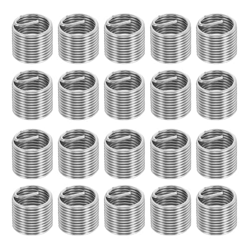 Image of PATIKIL Wire Thread Inserts 3/8-24 UNF 1.5D 14.2mm, 20Pcs 304 Stainless Steel Helical Coiled Wire Screw Threaded Sleeve Sheath for Mechanical Equipment Automotive Repairs
