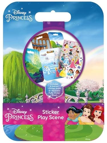 Image of Disney Princess Sticker Play Scenes Stickers Kids Childrens Creative Activity Ages 3+
