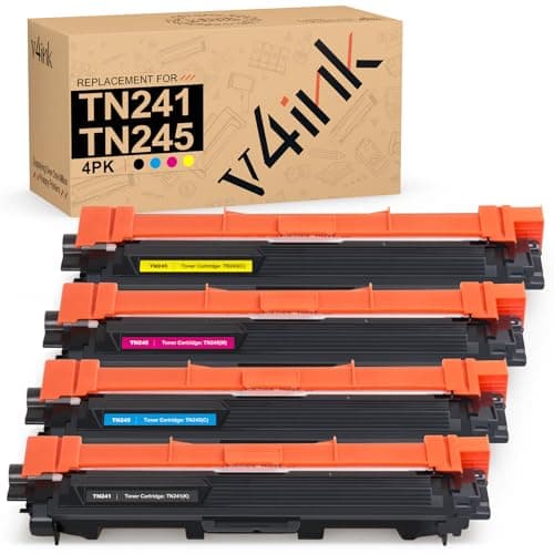 Image of TN241 TN245 Toner Cartridges Compatible for Brother TN-241 TN2-45 HL-3140CW 3142CW 3150CDW 3170CDW DCP-9015CDW 9017CDW 9020CDW MFC-9130CW 9140CDN 9330CDW 9340CDW (Black Cyan Magenta Yellow, 4-Pack)