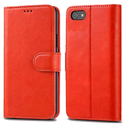 Image of GAPlus iPhone 6 6S Case - Premium Wallet Leather Flip Case Cover For iPhone 6 6S With [Card Holder] [Magnetic Closure] (Red)
