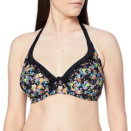 Image of Pour Moi? Women's Sunkissed Halter Underwired Top Wired Floral Bikini Top, Multicoloured, 32C