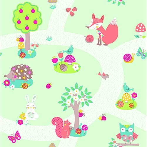 Image of Arthouse 667200 Forest Friends Wallpaper, Mint