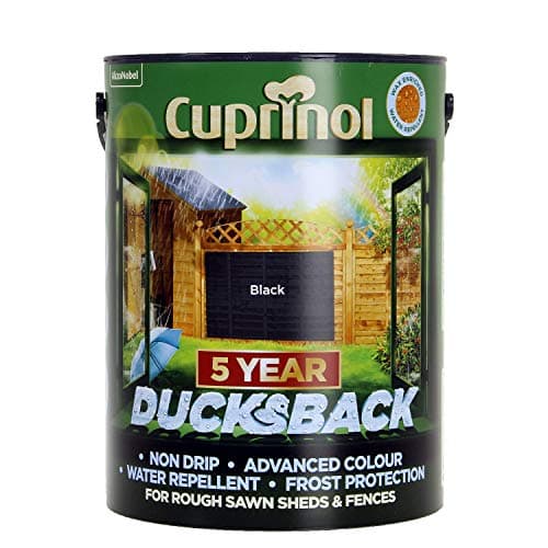 Image of Cuprinol Ducksback 5 Year Shed and Fence Paint - Black 5L