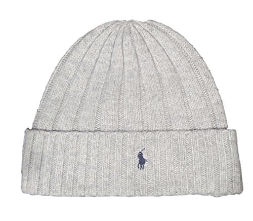Image of Polo Ralph Lauren Men`s Signature Merino Cuffed Beanie, Light Gray (Pp0054-032), One Size