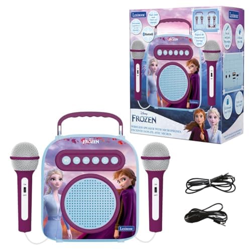 Image of LEXIBOOK BTC050FZ Frozen 2, Anna & Elsa, My Connected Speaker with Microphone, Aux-in Jack, TF/SD Input, Blue