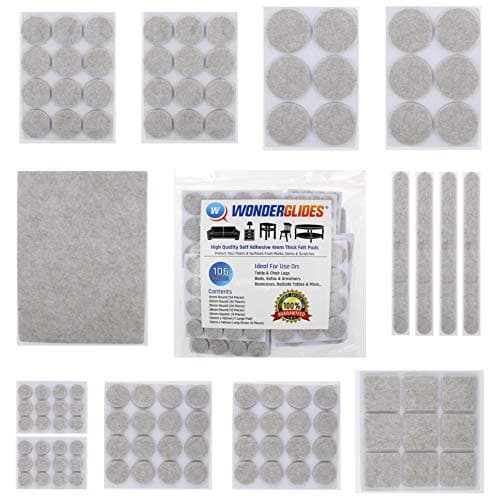 Image of Lifeswonderful - 106pcs Assorted Mix Pack Self Adhesive Sticky Felt Pads Floor Protectors For Furniture Feet