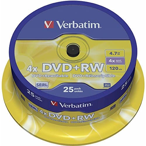 Image of Verbatim 43489 4.7GB 4x Matt Silver DVD+RW - 25 Pack Spindle