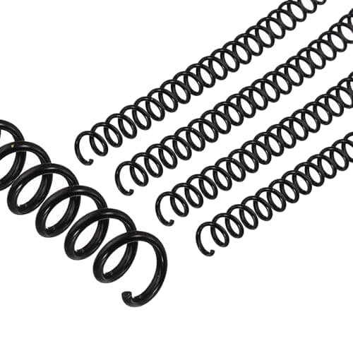 Image of PATIKIL 6mm(1/4") Plastic Spiral Binding Coils, 20 Pcs Binding Spirals 30 Sheet Capacity 4:1 Pitch Binding Spirals for Binding Paper Sheets, Black