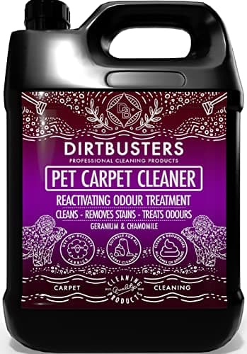 Image of Dirtbusters Pet Carpet Cleaner Shampoo (5L), Cleaning Solution For Odour, Urine & Stains, Geranium & Chamomile