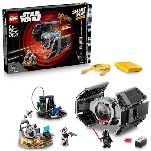 Image of LEGO Star Wars 75421 SMART Play: Darth Vader's TIE Fighter - All-in-One Interactive Toy Set incl. SMART Brick, Tag, Minifigure & Charger - Gift Idea for 8+ Year Old Boys, Girls & Adult Fans