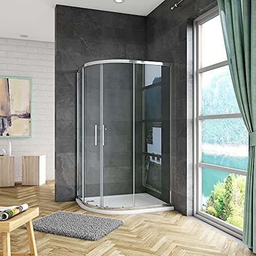 Image of 1200x800x1850mm Left Quadrant Shower Enclosure Cubicle 6mm Glass Sliding Door with Shower Tray Free Waste