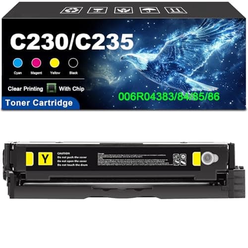Image of Compatible for Xerox C230 C235 Toner Cartridge Standard Capacity With Chip, 006R04383/84/85/86 Work for C235DNI C235 C230DNI C230 Printer Yellow