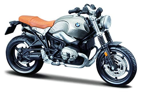 Image of Maisto BMW R NINE T SCRAMBLER Motorbike- 1:18 Scale - Incredibly Detailed Die-Cast Replica Collectible Motorcycle Model, Silver