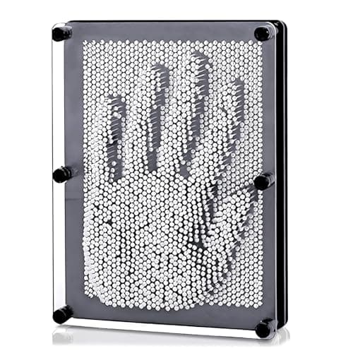 Image of Metal Pin Art Impression Toy Large,13x18cm 3D Pin Art Board Toy Fun Desk Toys Sculpture Gadget,Cool Stuff for bedrooms,Stocking Fillers Cool Presents for Teenage 7 -16 Year Olds Girls/Boys Gifts