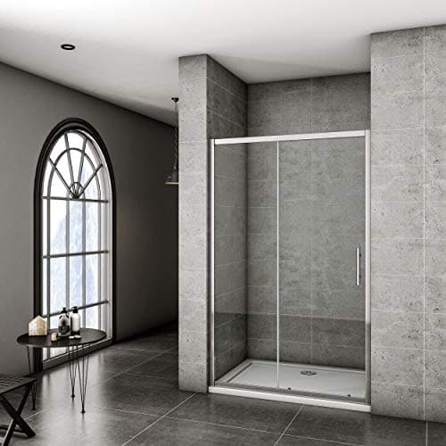 Image of 1700mm Sliding Shower Door Modern Bathroom Shower Enclosure Cubicles with 1700x700mm Shower Tray
