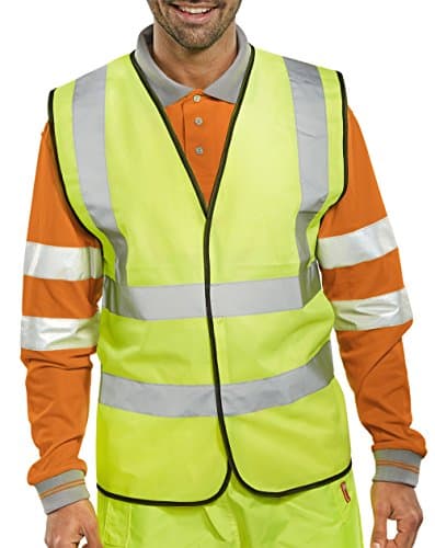 Image of HI VIZ WAISTCOAT FULL APP. G SATURN YELLOW XXL