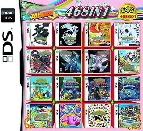 Image of Effdrdfs DS Game,468 in 1 Super Combo Game Cartridge,Contains 468 3ds Games,Retro Classic Games Card Suitable for NDS, NDSi, 3DS, New, DS, 2DS, DS Lite