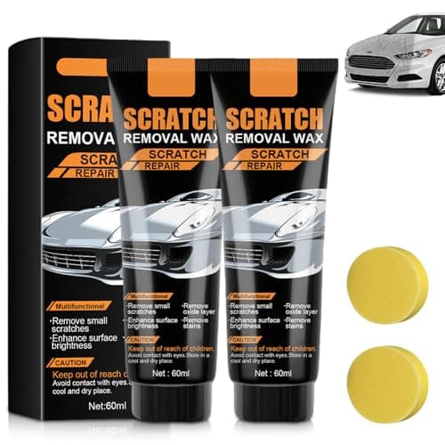 Image of 2PCS Car Scratch Remover, Scratch Remover Kit for Cars, Scratch Removal Wax for Deep Scratches with Sponge, Car Scratch Repair Paste Kit, Easy to Repair Paint Scratches, Marks, Abrasion, Stains