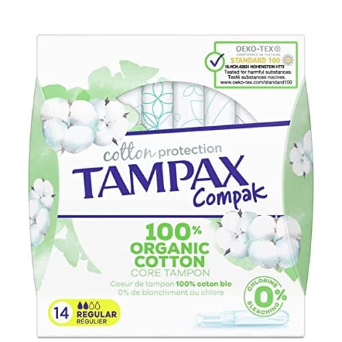 Image of Tampax - Tampax Compak Cotton Protection Regular Tampons with Applicator - 14 Pieces