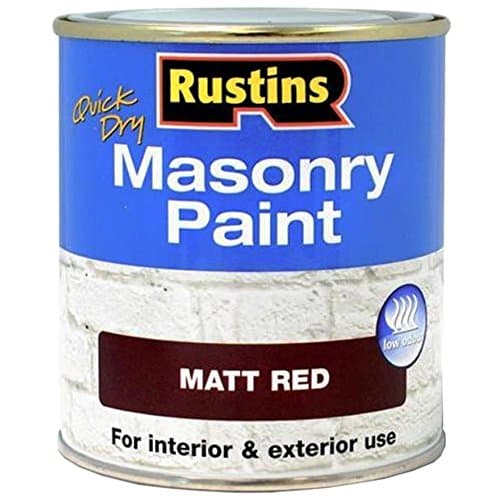 Image of RUSTINS Masonry Paint Matt Red 250ml