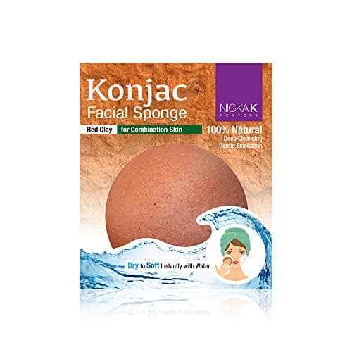 Image of Konjac Facial Sponge - Red Clay