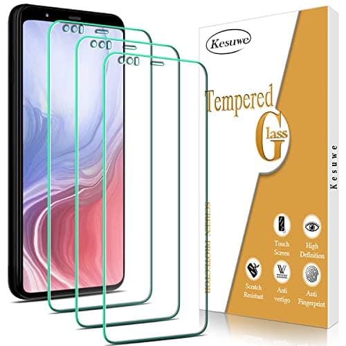 Image of Kesuwe [3 Pack] Screen Protector for Google Pixel 4 XL Tempered Glass, Anti Scratch, 9H Hardness, HD Clear, Bubble Free, Easy to install, Case Friendly
