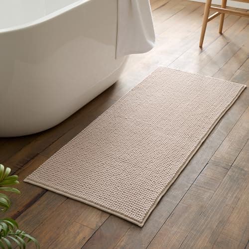Image of Catherine Lansfield Bobble 50x120cm Bath Runner Natural