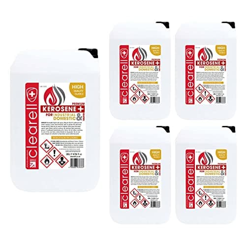 Image of Clearell 100L | Pack of 5 | 100 Litres Premium Quality Kerosene Paraffin Heater Heating Oil Fuel | Compliant to BS2869C2