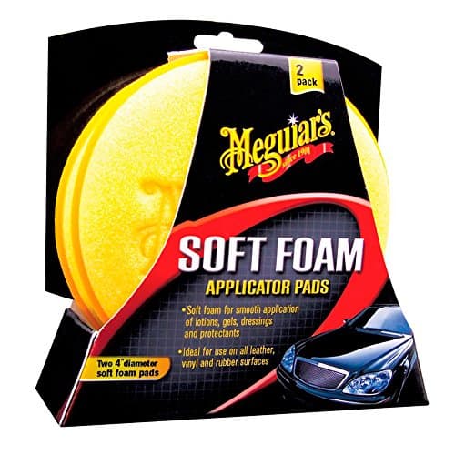 Image of Meguiar's Soft Foam 4 Applicator Pads For Hand Applying Waxes Or Tire Dressings, Yellow - X3070